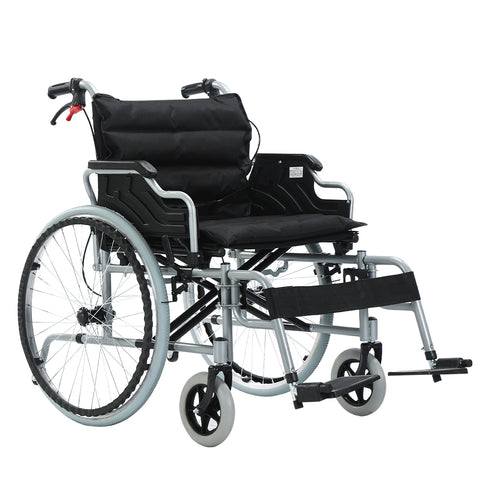 Coolbabymass Foldable Heavy-Duty Manual Travel Chair – 56cm Wide, 150kg Capacity