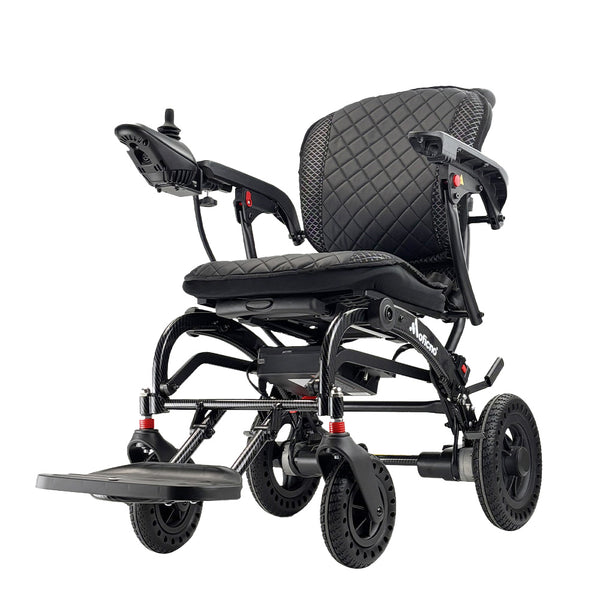 Coolbabymass Electric Wheelchair – Ultra-Light 16.8 kg Foldable Aluminum Frame, 12 km Range, 220 lbs Capacity