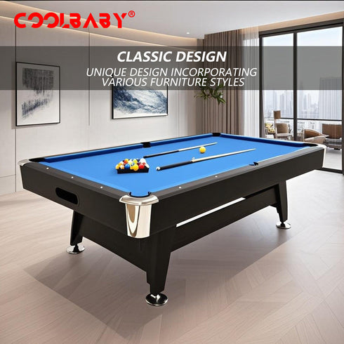 CoolBaby Mass 6FT 3-in-1 Pool Table with Table Tennis – Professional Billiards, Scratch-Resistant Surface, DGMT-7012
