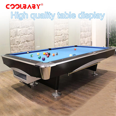 CoolBaby Mass Indoor Luxury Pool Billiards Table 9ft Slate Club Pool Tables Professional Snooker & Billiard Table for Club Use