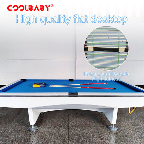 CoolBaby Mass Indoor Luxury Pool Billiards Table 9ft Slate Club Pool Tables Professional Snooker & Billiard Table for Club Use