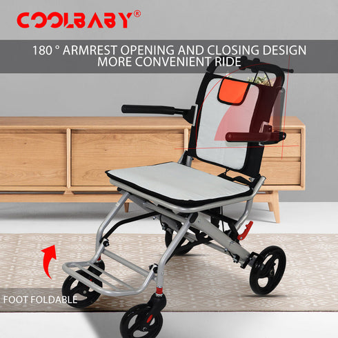 Coolbabymass Lightweight Foldable Aluminium Travel Chair – 9kg Portable Compact Design