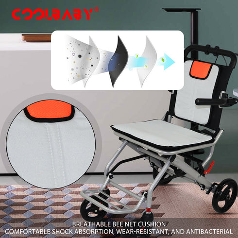 Coolbabymass Lightweight Foldable Aluminium Travel Chair – 9kg Portable Compact Design