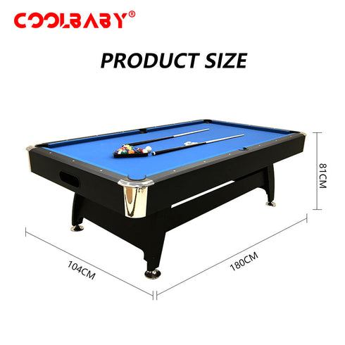 CoolBaby Mass 6FT 3-in-1 Pool Table with Table Tennis – Professional Billiards, Scratch-Resistant Surface, DGMT-7012