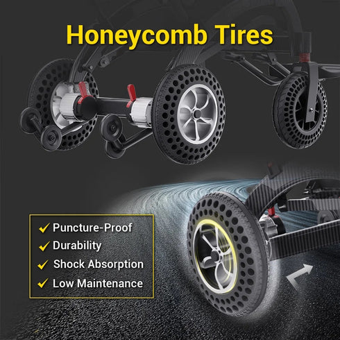 Coolbabymass Foldable Electric Mobility Chair – Lightweight, Travel-Friendly, 400W Dual Motor, 10AH Battery