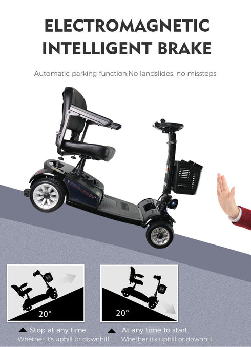 COOLBABY S-01 Portable Electric Scooter for Seniors with Openable Handrail - coolbabymalls