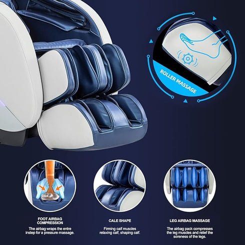 Coolbabymass Full Body Massage Chair with Zero Gravity & 5 Auto Programs – Red