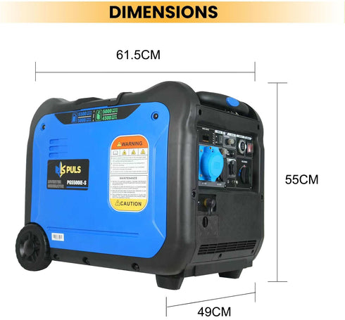 CoolBabyMass - Inverter Generators - 5500-Watt Dual Fuel Portable Inverter Gasoline Generator with Wheel Kit, Remote Electric Start