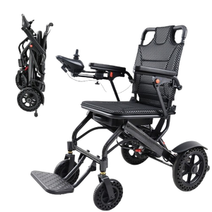 Coolbaby Mass 34lb Foldable Electric Wheelchair – Dual Motor, Airline Approved