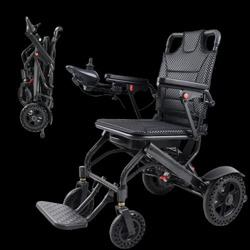 Coolbabymass 34lb Foldable Electric Wheelchair – Dual Motor, Airline Approved