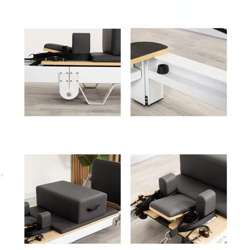 Coolbabymass Folding Aluminum Pilates Reformer Yoga Bed – Adjustable & Durable Home Fitness Machine