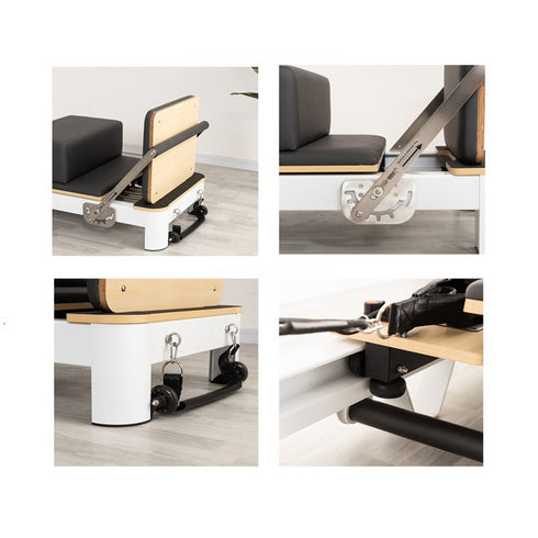 Coolbabymass Folding Aluminum Pilates Reformer Yoga Bed – Adjustable & Durable Home Fitness Machine