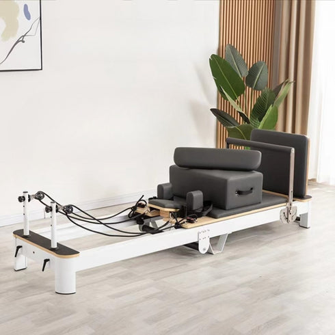 Coolbabymass Folding Aluminum Pilates Reformer Yoga Bed – Adjustable & Durable Home Fitness Machine