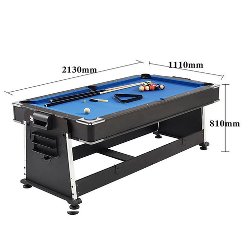 CoolBabyMass - Billiard Table - Coolbabymass 4 in 1 7ft Pool Billiard Table + Household Table Tennis Table + meeting or dining table Multi Function Game Table