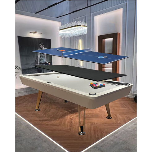CoolBabyMass - Billiard Table - Coolbabymass 3 in 1 7ft Pool Billiard Table + Household Table Tennis Table + meeting or dining table Multifunction Game Table