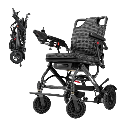 Coolbaby Mass 34lb Foldable Electric Wheelchair – Dual Motor, Airline Approved