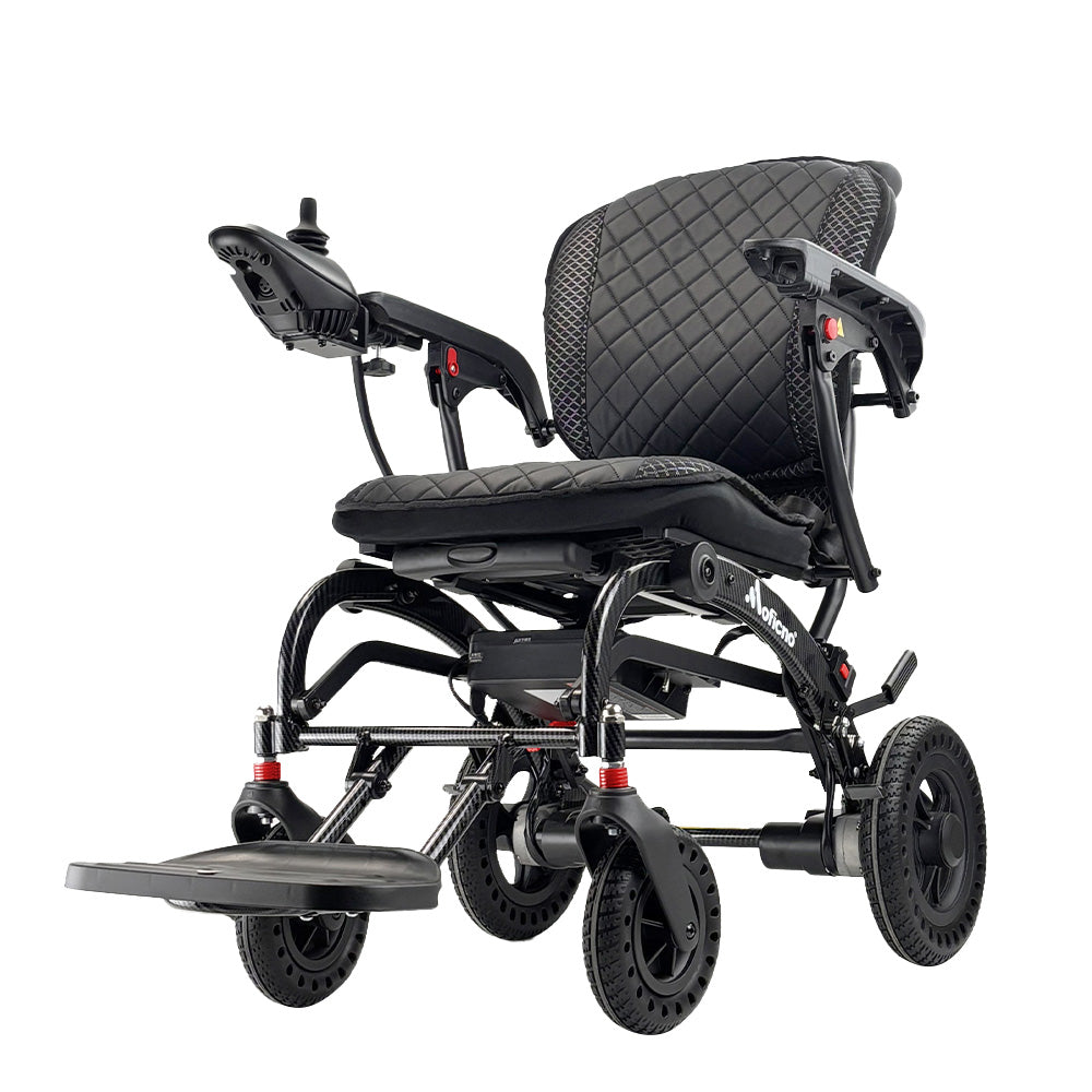 Coolbaby Mass Electric Wheelchair – Ultra-Light 16.8 kg Foldable Aluminum Frame, 12 km Range, 220 lbs Capacity