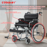 Coolbaby Mass Foldable Lightweight Wheelchair for Adults – 56cm Wide, Heavy-Duty 150kg Capacity