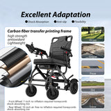 Coolbaby Mass 34lb Foldable Electric Wheelchair – Dual Motor, Airline Approved