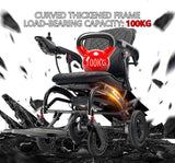 Coolbaby Mass Electric Wheelchair – Ultra-Light 16.8 kg Foldable Aluminum Frame, 12 km Range, 220 lbs Capacity