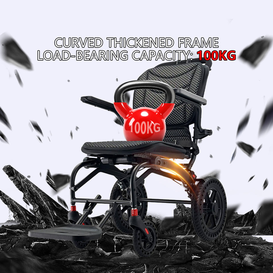 Coolbaby Mass Ultra Lightweight Folding Manual Aluminum Wheelchair with Telescopic Handle – Travel & Airplane Friendly