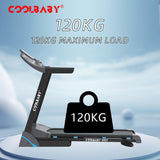 Coolbaby Mass Folding Treadmill with 12 Programs, Manual Incline & LCD Display