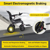 Coolbaby Mass Electric Wheelchair – Ultra-Light 16.8 kg Foldable Aluminum Frame, 12 km Range, 220 lbs Capacity