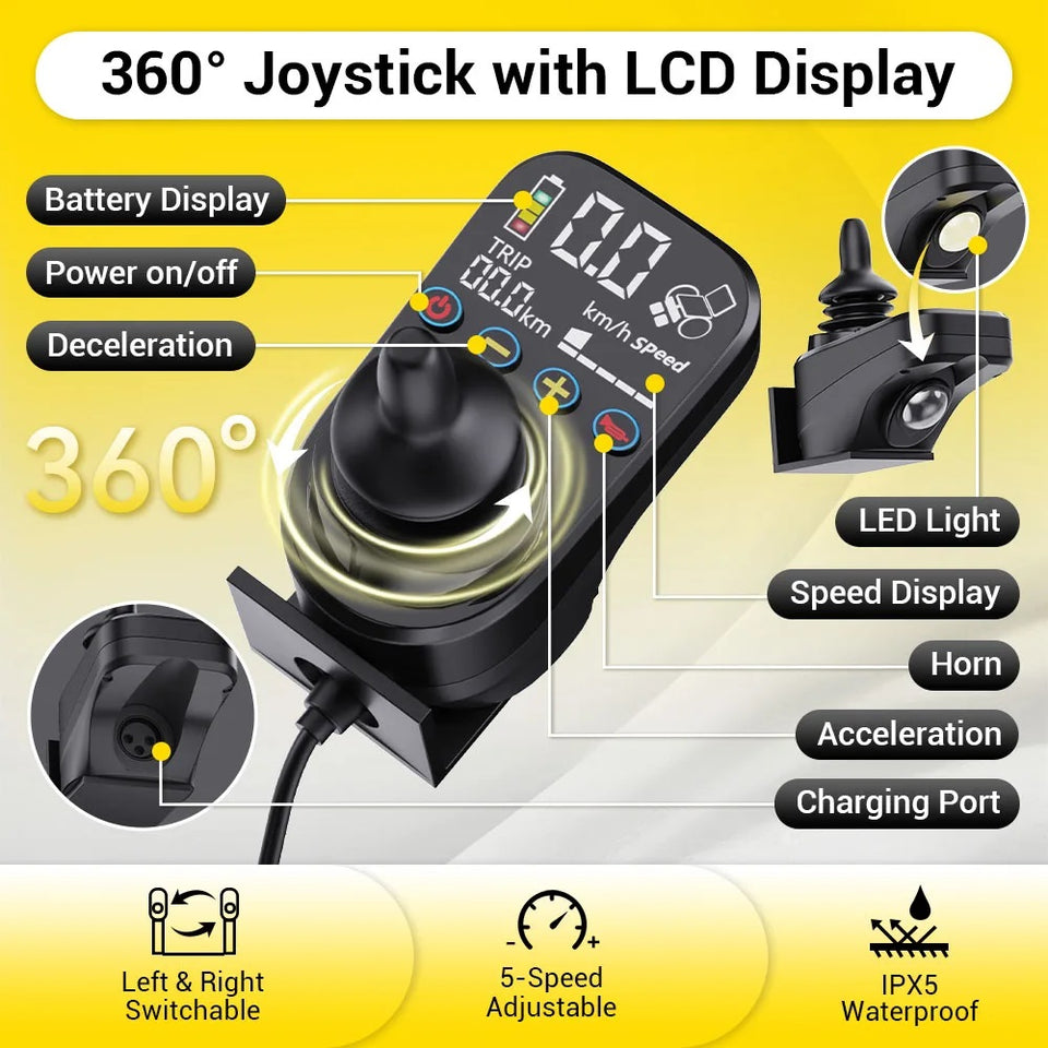 Coolbaby Mass Foldable Electric Wheelchair – Lightweight, Airline Approved, 400W Dual Motor, 10AH Battery
