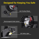 Coolbaby Mass Foldable Electric Wheelchair – Lightweight, Airline Approved, 400W Dual Motor, 10AH Battery