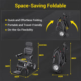 Coolbaby Mass Foldable Electric Wheelchair – Lightweight, Airline Approved, 400W Dual Motor, 10AH Battery