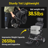 Coolbaby Mass Foldable Electric Wheelchair – Lightweight, Airline Approved, 400W Dual Motor, 10AH Battery