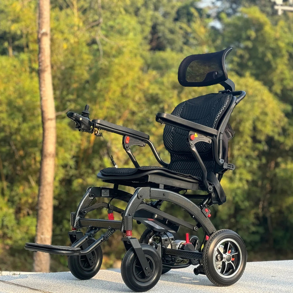 Coolbaby Mass Foldable Electric Wheelchair – Lightweight, Airline Approved, 400W Dual Motor, 10AH Battery