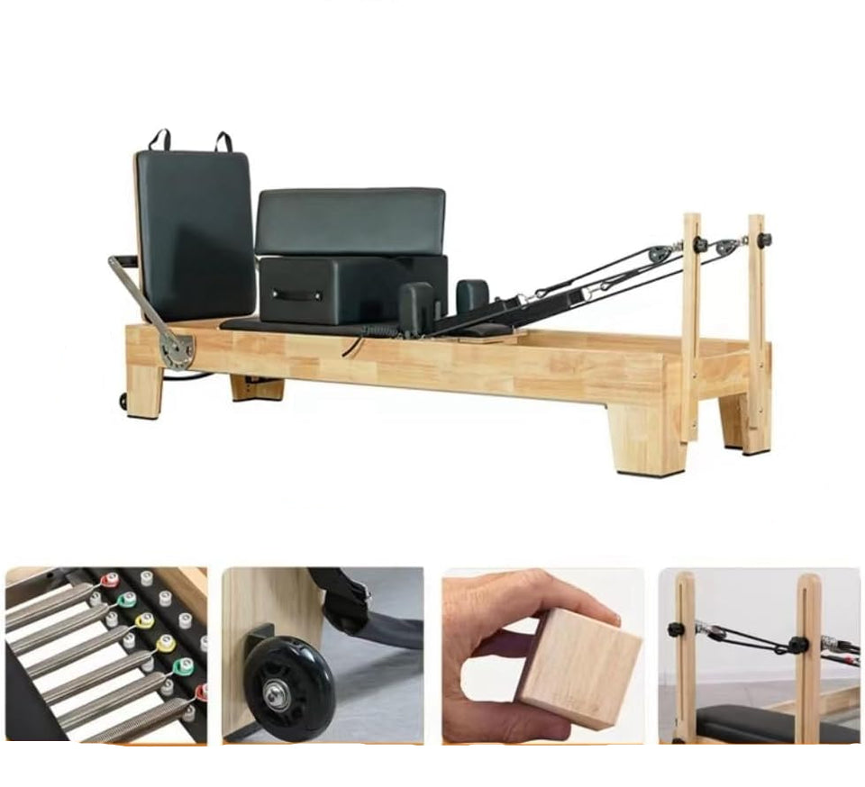 Coolbaby Mass Pilates Reformer Solid Wood Yoga Bed