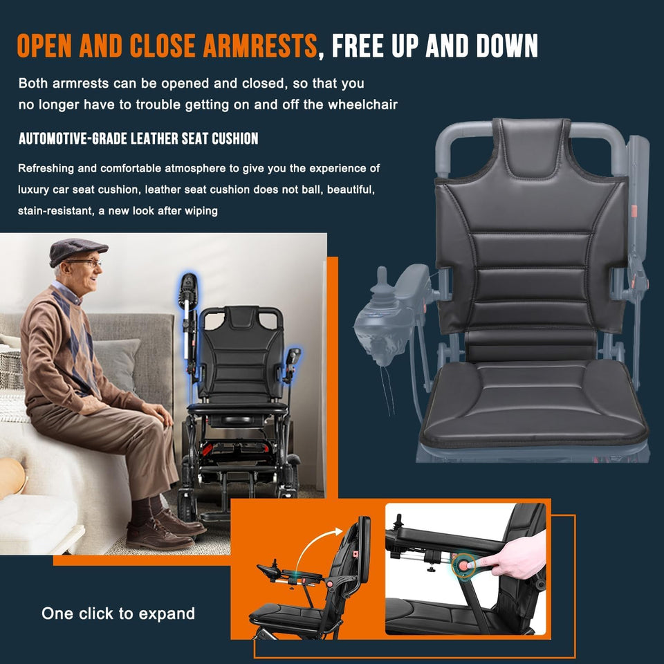 Coolbaby Mass Foldable Electric Wheelchair – Lightweight, Portable, Lithium Battery