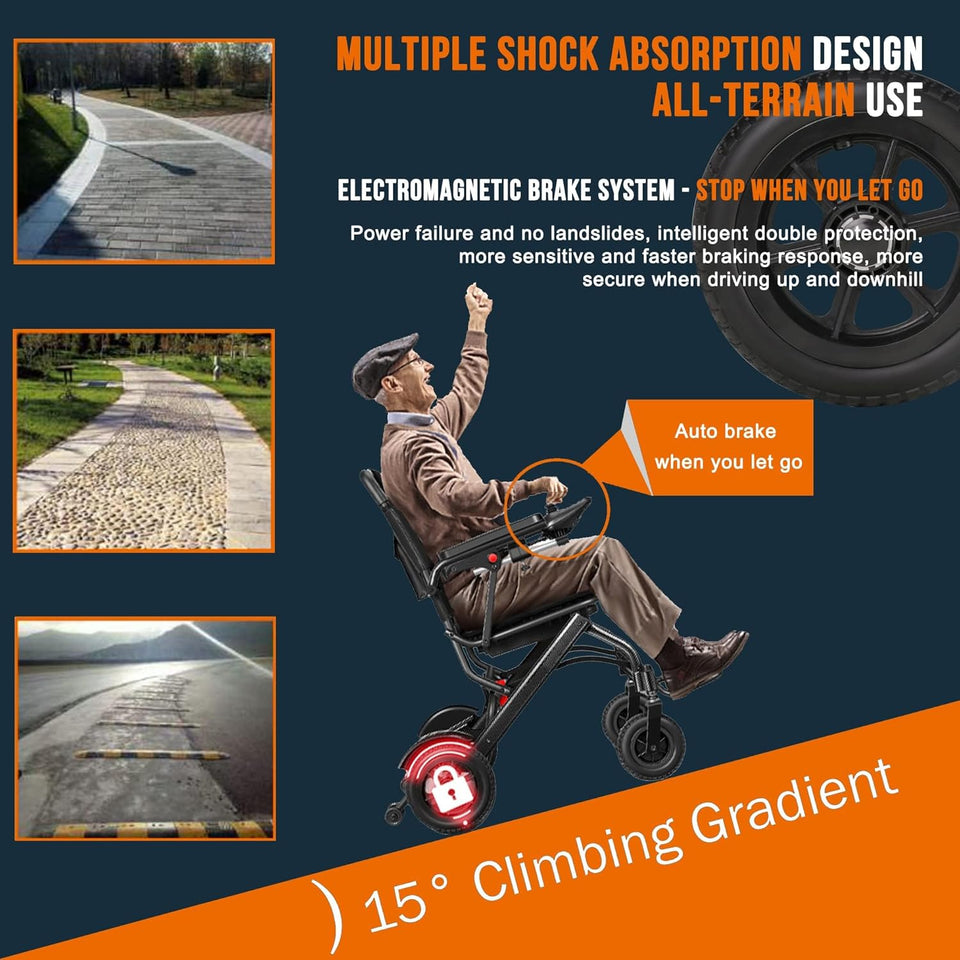 Coolbaby Mass Foldable Electric Wheelchair – Lightweight, Portable, Lithium Battery