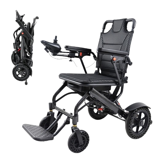 Coolbaby Mass 34lb Foldable Electric Wheelchair – Dual Motor, Airline Approved