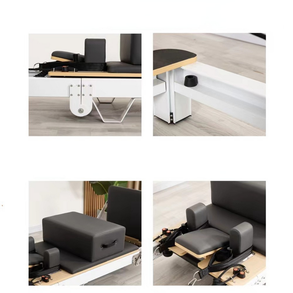 Coolbaby Mass Folding Aluminum Pilates Reformer Yoga Bed – Adjustable & Durable Home Fitness Machine