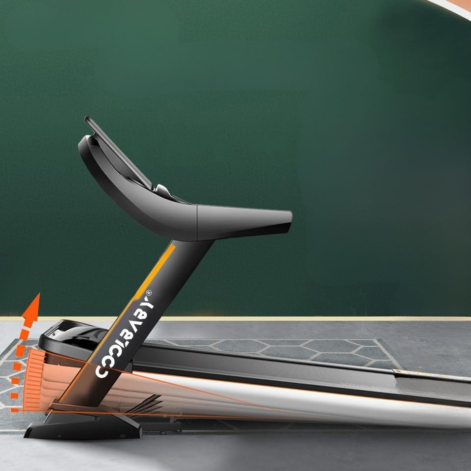 Coolbaby Mass 4HP Auto Incline Treadmill with Bluetooth Speaker – 150KG Capacity