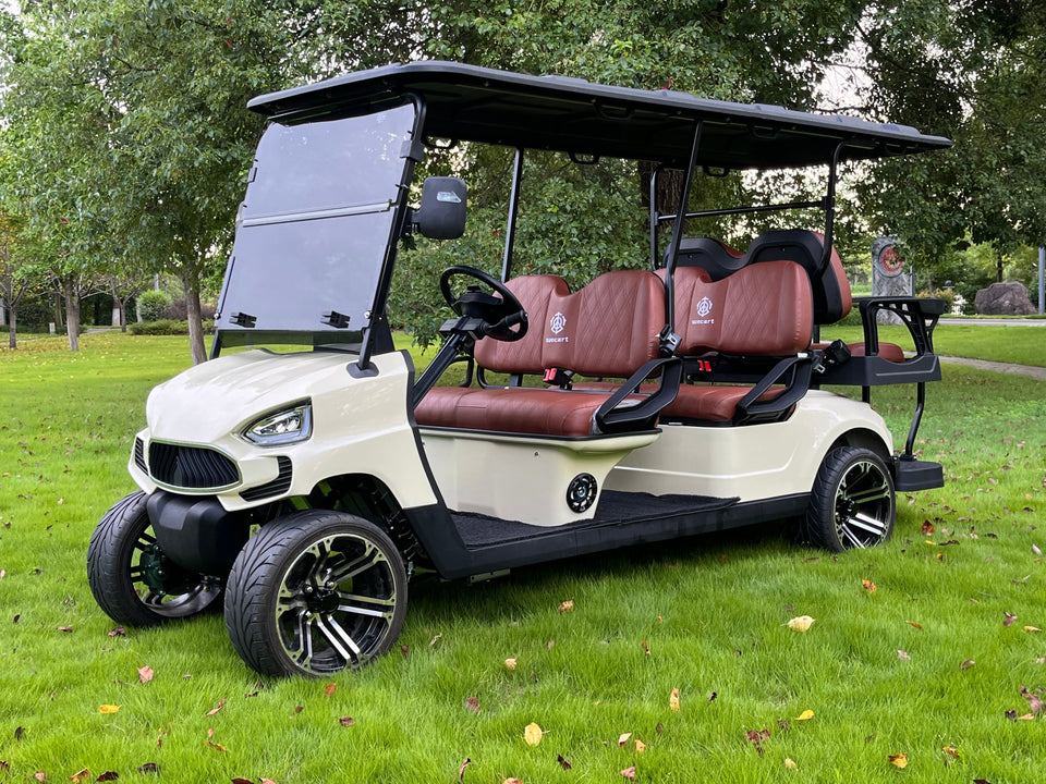 COOLBABY TXV42 A Durable 48V 6 Passenger Golf Cart, Adult 6 Seater Buggy Adventures