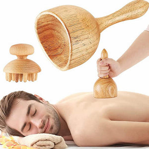 COOLBABY® SSZ-AM03 Beech Wood Therapy Massage Tools - Set of 7 for Body Sculpting, Lymphatic Drainage, and Muscle Pain Relief - CoolBabyMass