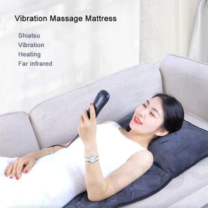 COOLBABY® ZJJA47 Whole Body Vibrating Massage Pad with Heat - 10 Motor Massage Mattress Pad for Stress Relief and Muscle Pain - CoolBabyMass